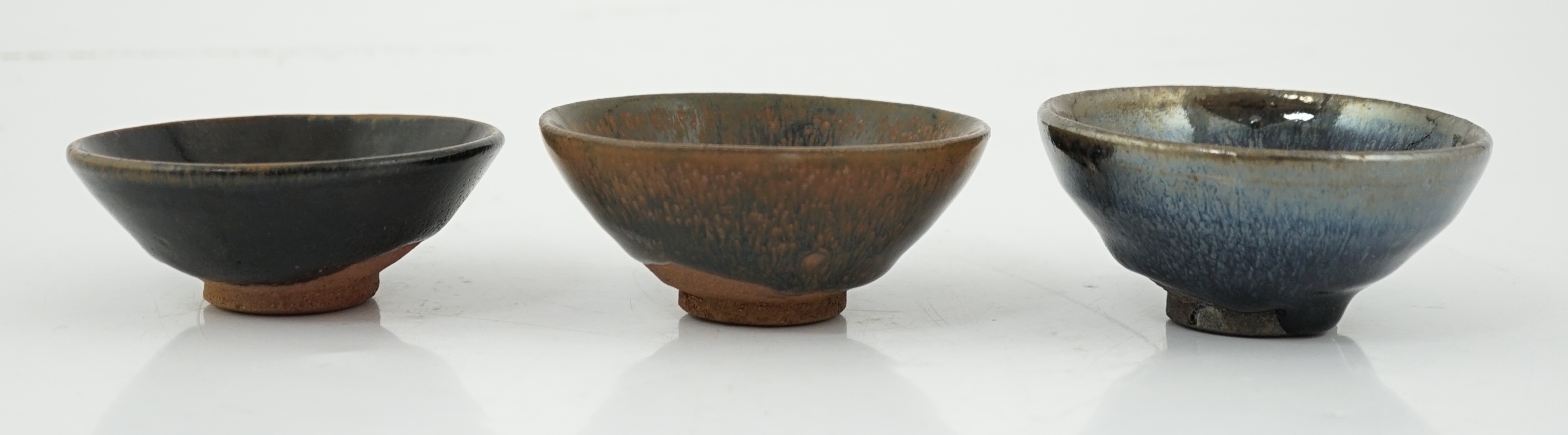 Three Chinese Jian ware bowls, Song Dynasty or later